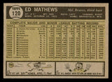 1961 Topps Baseball #120 Eddie Mathews Braves EX-MT 539577