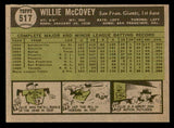 1961 Topps Baseball #517 Willie McCovey Giants EX-MT 539589