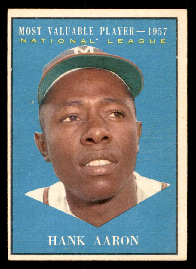 1961 Topps Baseball #484 Hank Aaron MVP Braves EX-MT 539596