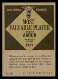 1961 Topps Baseball #484 Hank Aaron MVP Braves EX-MT 539596