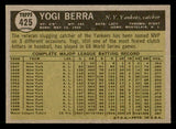 1961 Topps Baseball #425 Yogi Berra Yankees EX-MT 539601