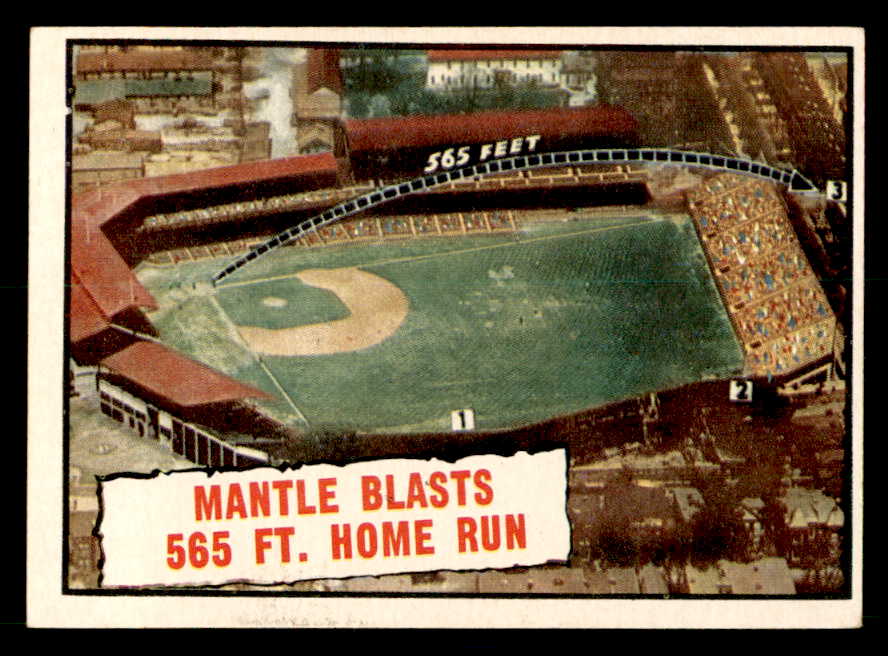 1961 Topps Baseball #406 Mickey Mantle IA Yankees EX-MT 539615
