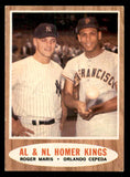 1962 Topps Baseball #401 Roger Maris Orlando Cepeda EX-MT 539624