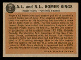 1962 Topps Baseball #401 Roger Maris Orlando Cepeda EX-MT 539625