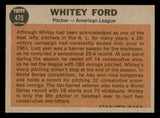 1962 Topps Baseball #475 Whitey Ford A.S. Yankees EX-MT 539631