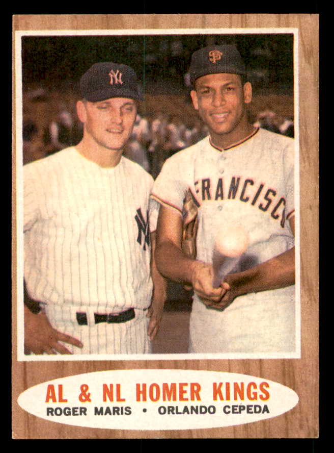 1962 Topps Baseball #401 Roger Maris Orlando Cepeda EX-MT 539644