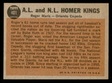 1962 Topps Baseball #401 Roger Maris Orlando Cepeda EX-MT 539644