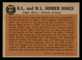 1962 Topps Baseball #401 Roger Maris Orlando Cepeda EX-MT 539645