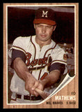1962 Topps Baseball #030 Eddie Mathews Braves EX-MT 539646