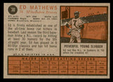 1962 Topps Baseball #030 Eddie Mathews Braves EX-MT 539646