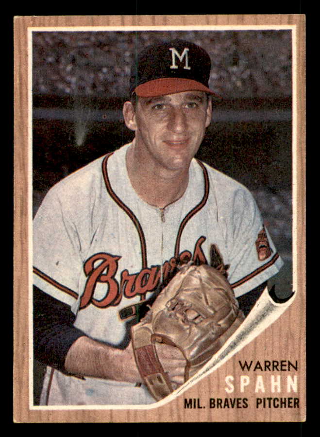 1962 Topps Baseball #100 Warren Spahn Braves EX-MT 539647