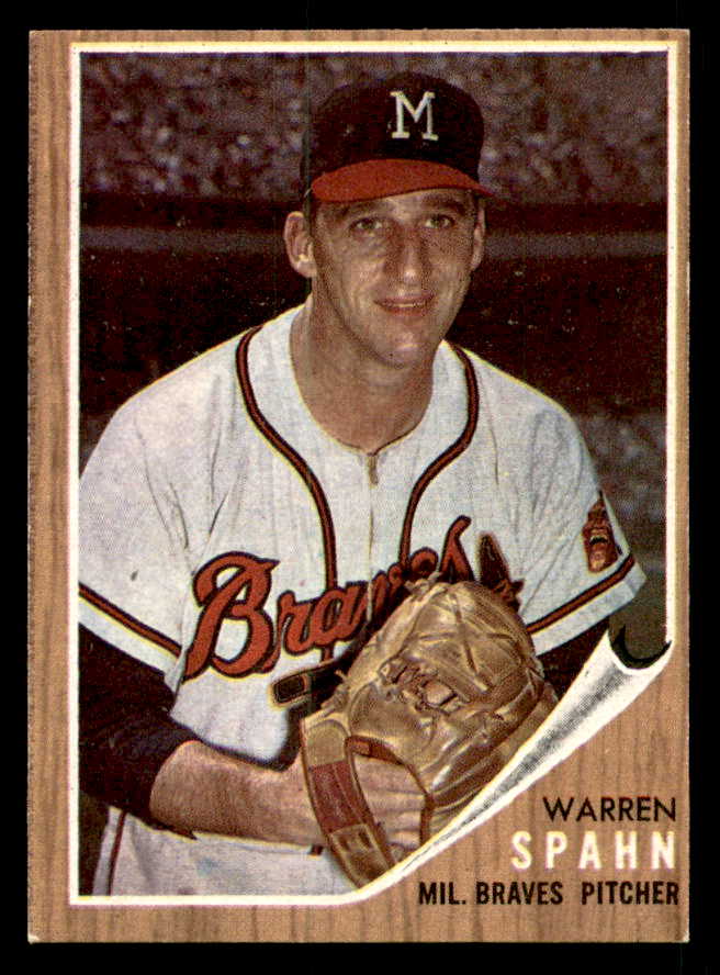 1962 Topps Baseball #100 Warren Spahn Braves EX-MT 539648