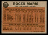 1962 Topps Baseball #313 Roger Maris IA Yankees EX-MT 539651
