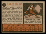 1962 Topps Baseball #001 Roger Maris Yankees EX-MT 539665