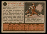 1962 Topps Baseball #001 Roger Maris Yankees EX-MT 539666