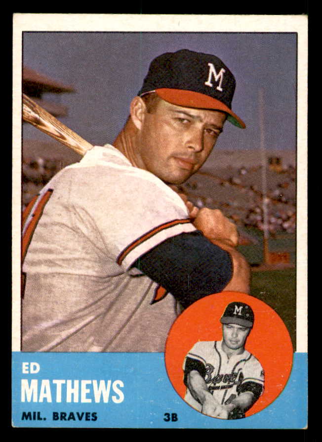 1963 Topps Baseball #275 Eddie Mathews Braves EX-MT 539672