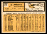 1963 Topps Baseball #275 Eddie Mathews Braves EX-MT 539672