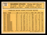 1963 Topps Baseball #320 Warren Spahn Braves EX-MT 539689