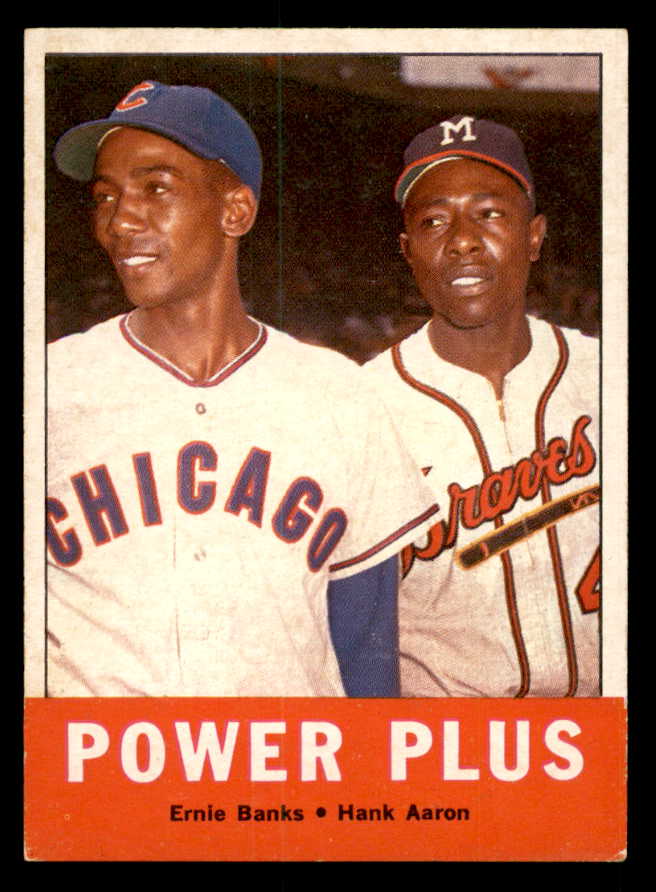1963 Topps Baseball #242 Hank Aaron Ernie Banks EX+/EX-MT 539691