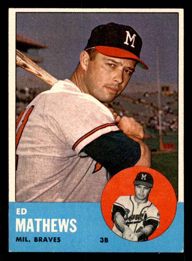 1963 Topps Baseball #275 Eddie Mathews Braves EX-MT 539695
