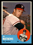 1963 Topps Baseball #275 Eddie Mathews Braves EX-MT 539695