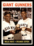 1964 Topps Baseball #306 Willie Mays Orlando Cepeda EX-MT 539716