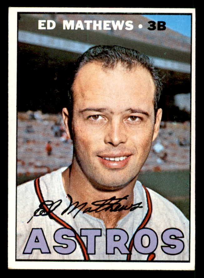 1967 Topps Baseball #166 Eddie Mathews Astros EX-MT 539790