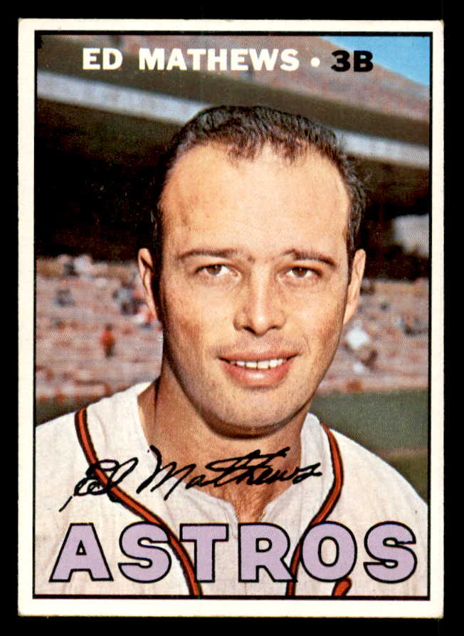 1967 Topps Baseball #166 Eddie Mathews Astros EX-MT 539791
