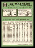 1967 Topps Baseball #166 Eddie Mathews Astros EX-MT 539791