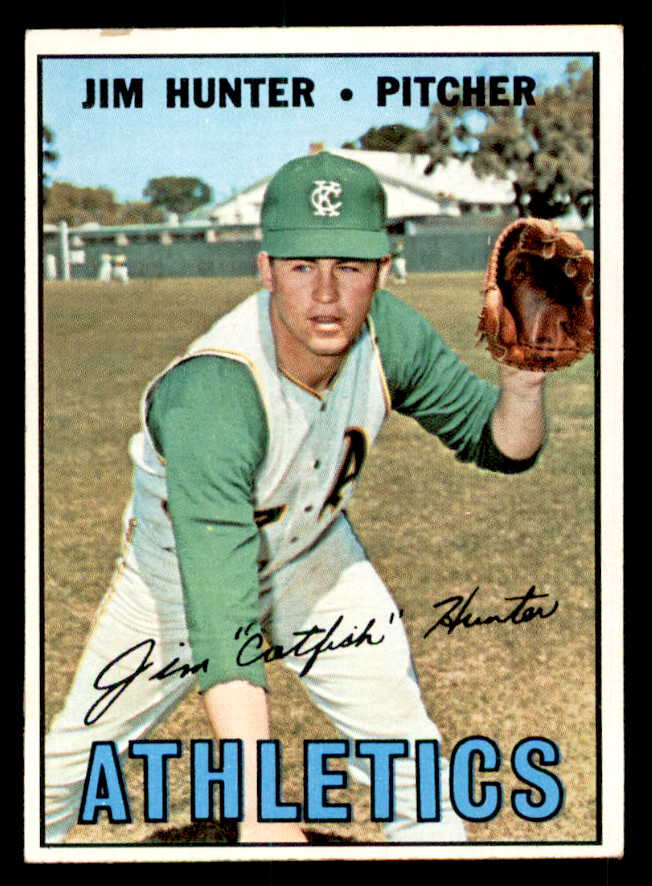 1967 Topps Baseball #369 Catfish Hunter A's EX-MT 539801
