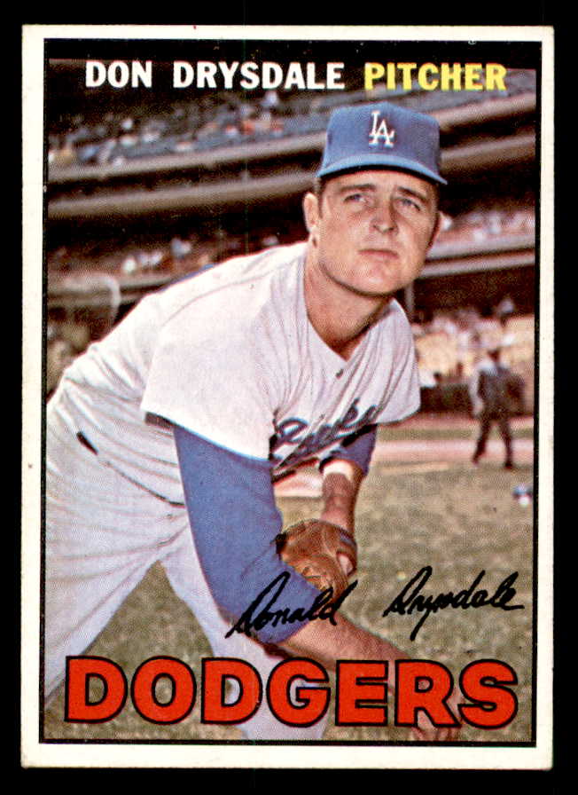1967 Topps Baseball #055 Don Drysdale Dodgers EX-MT 539817