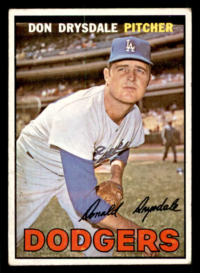 1967 Topps Baseball #055 Don Drysdale Dodgers VG-EX 539820