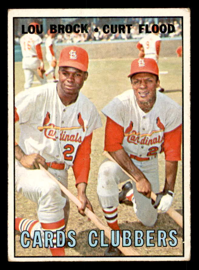 1967 Topps Baseball #063 Lou Brock Curt Flood VG-EX 539824