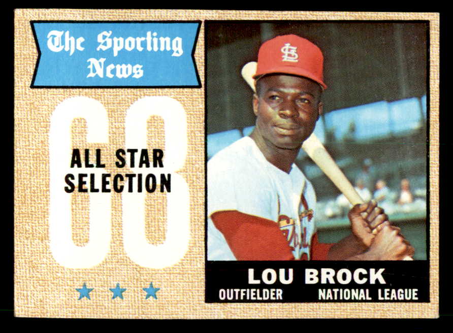 1968 Topps Baseball #372 Lou Brock A.S. Cardinals EX-MT 539832