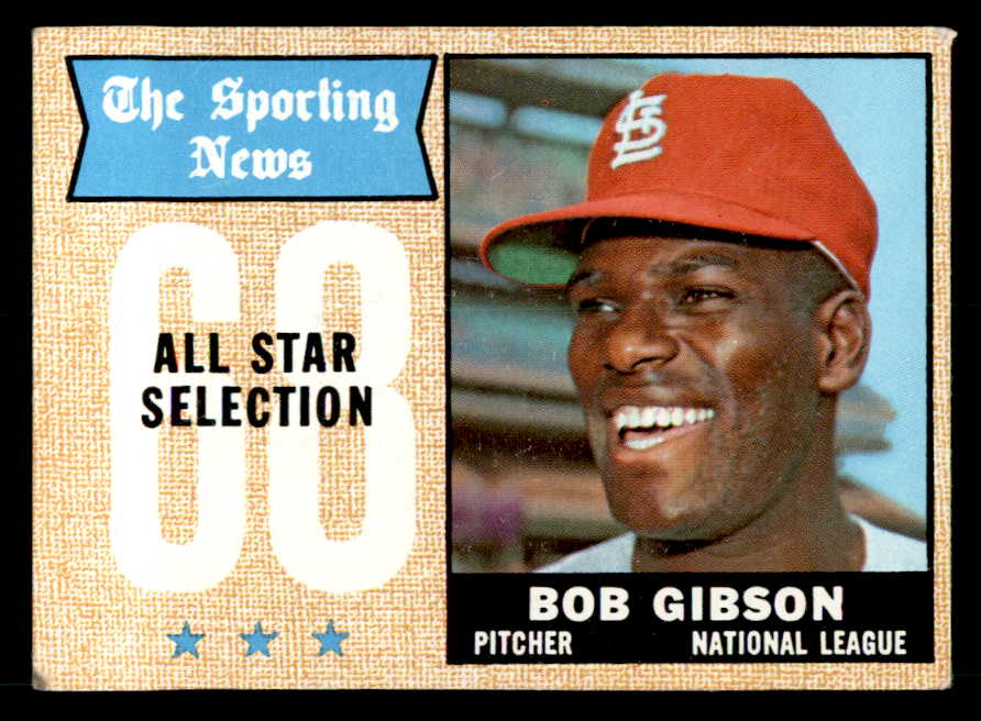 1968 Topps Baseball #378 Bob Gibson A.S. Cardinals VG-EX 539840