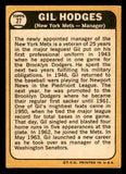 1968 Topps Baseball #027 Gil Hodges Mets VG-EX 539844