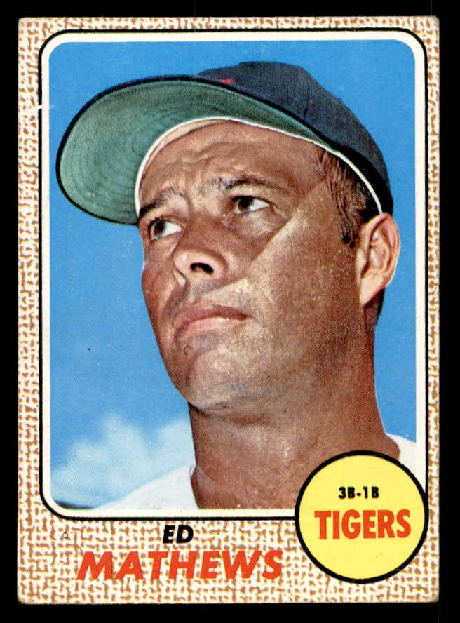 1968 Topps Baseball #058 Eddie Mathews Tigers VG-EX 539852