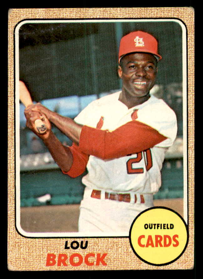 1968 Topps Baseball #520 Lou Brock Cardinals VG-EX 539858