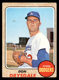 1968 Topps Baseball #145 Don Drysdale Dodgers VG-EX 539859