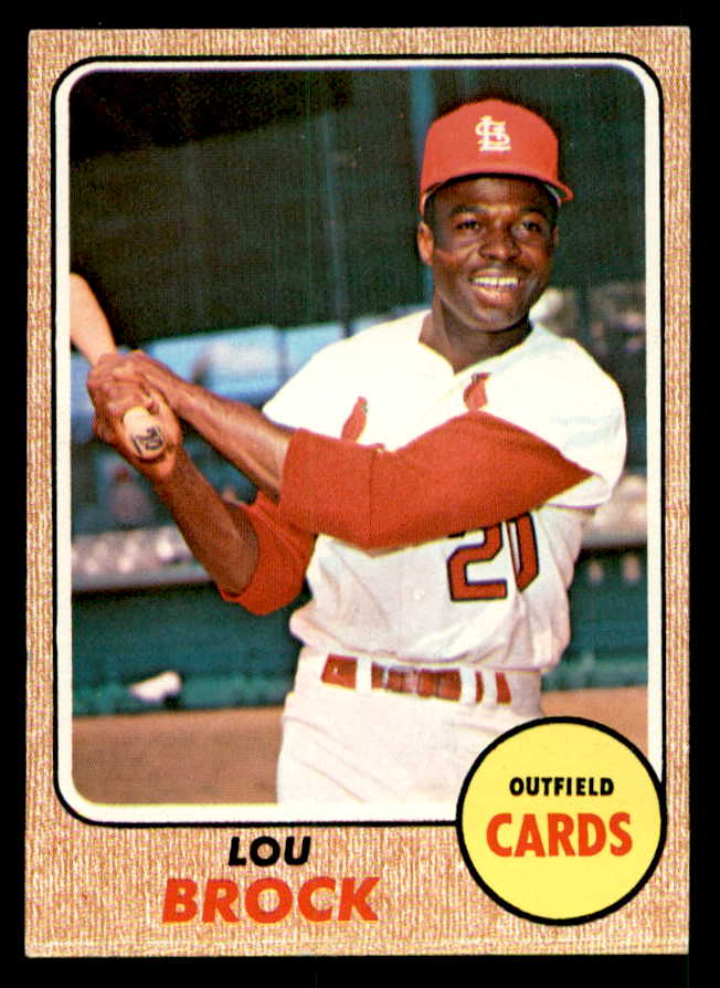 1968 Topps Baseball #520 Lou Brock Cardinals EX-MT 539860