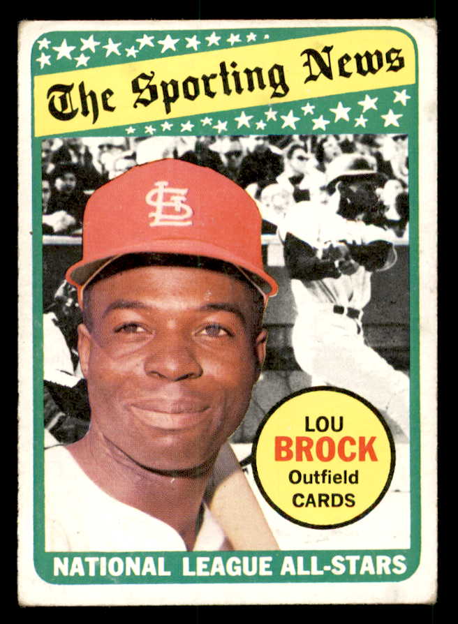 1969 Topps Baseball #428 Lou Brock A.S. Cardinals VG-EX 539893