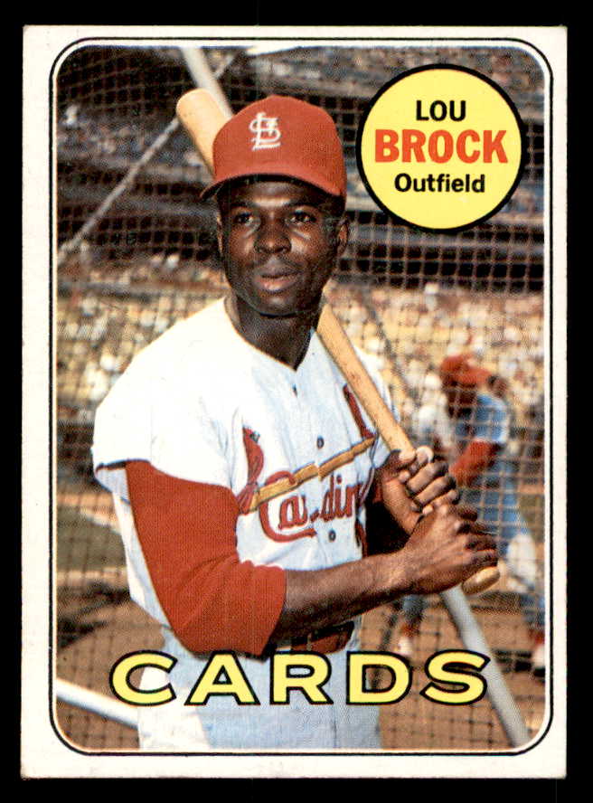 1969 Topps Baseball #085 Lou Brock Cardinals EX-MT 539903