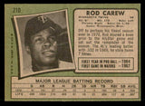 1971 Topps Baseball #210 Rod Carew Twins EX-MT 540004