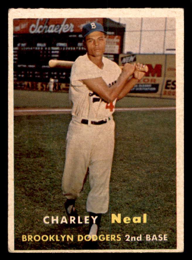 1957 Topps Baseball #242 Charlie Neal Dodgers VG-EX 540019