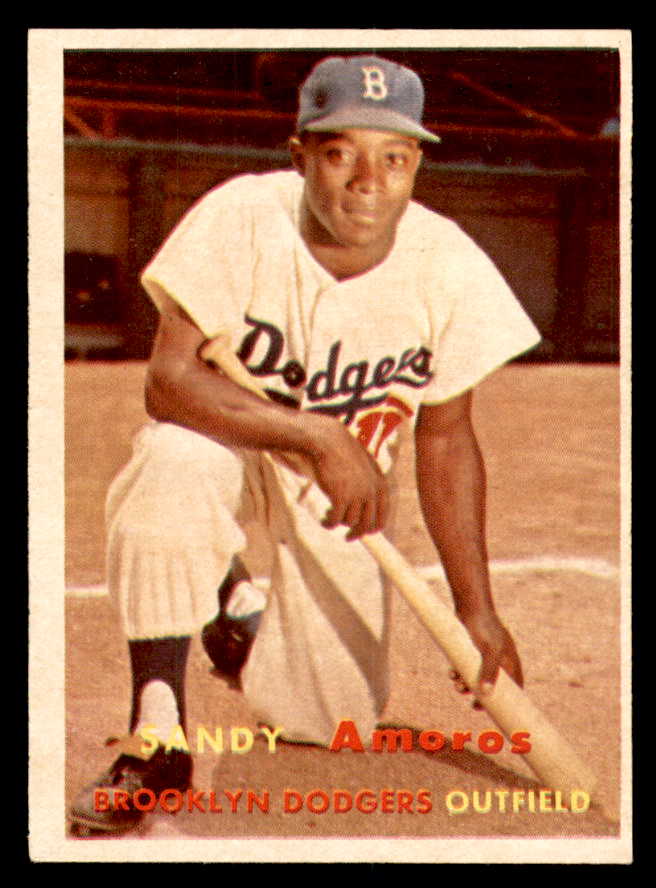 1957 Topps Baseball #201 Sandy Amoros Dodgers EX-MT 540033