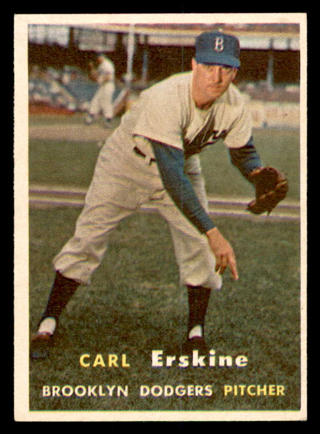 1957 Topps Baseball #252 Carl Erskine Dodgers EX-MT 540034