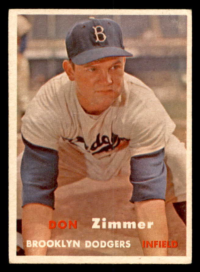 1957 Topps Baseball #284 Don Zimmer Dodgers EX 540040