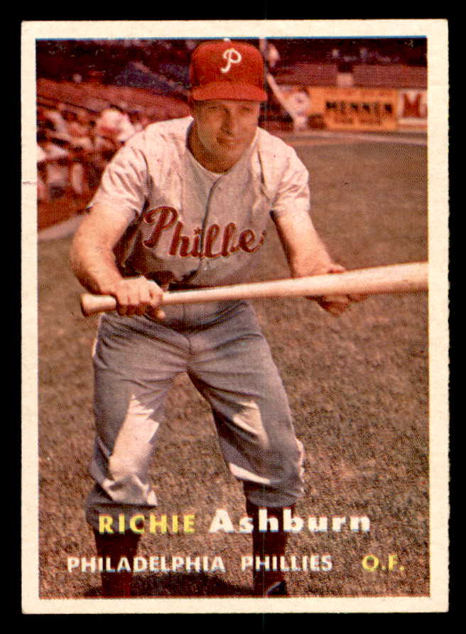 1957 Topps Baseball #070 Richie Ashburn Phillies EX-MT 540048