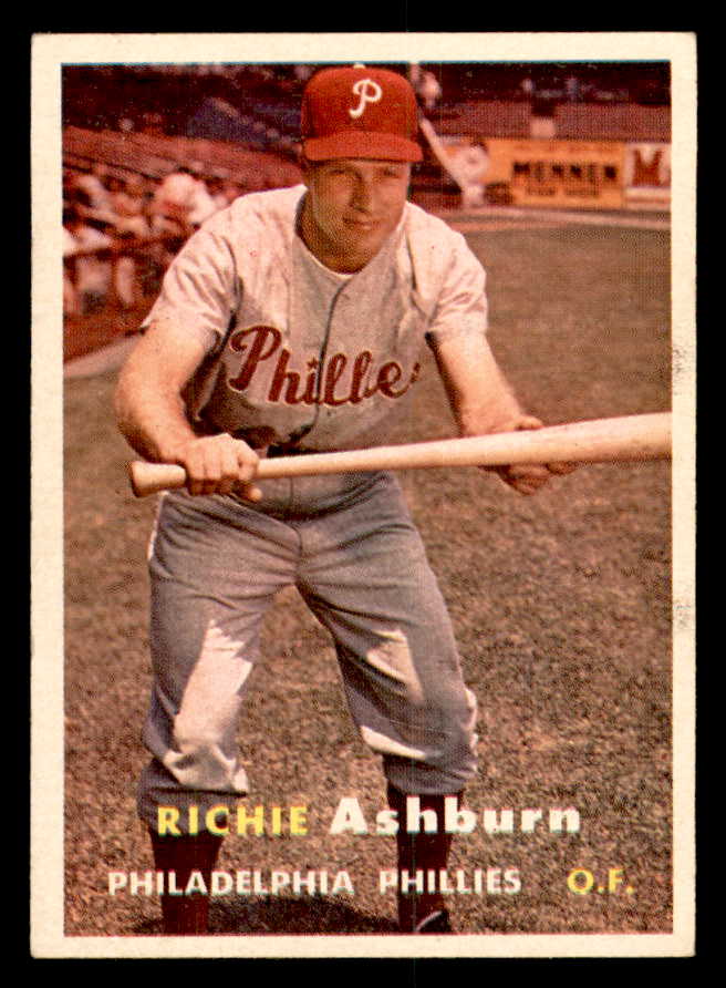 1957 Topps Baseball #070 Richie Ashburn Phillies EX-MT 540049