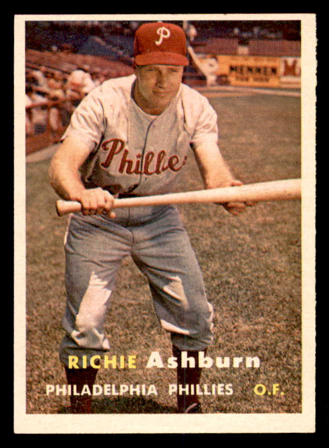 1957 Topps Baseball #070 Richie Ashburn Phillies NR-MT 540053